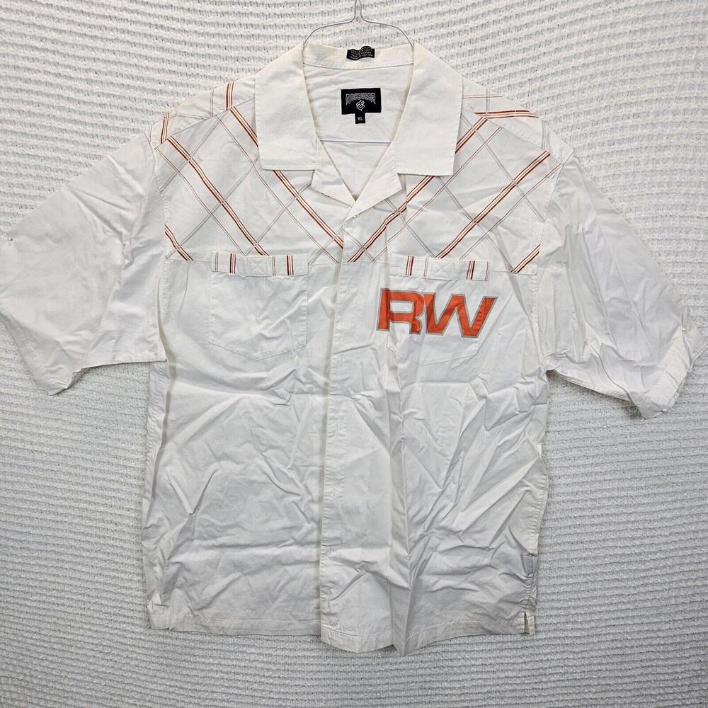 Rocawear Men's Button Up Logo Short Sleeve Shirt XL Embroidered